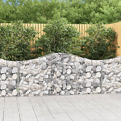 vidaXL Paniers à gabions arqués 8 pcs 200x30x80/100 cm Fer galvanisé