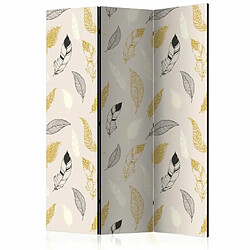 Paris Prix Paravent 3 Volets Golden Feathers 135x172cm 