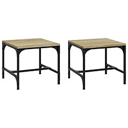 vidaXL Tables d'appoint 2 pcs Chêne sonoma 40x40x35 cm Bois ingénierie