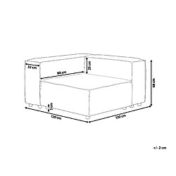 Avis Beliani Angle de canapé modulable en tissu gris APRICA