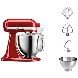 Kitchenaid 5KSM185PSEER Robot Pâtissier 4.8L Acier Inoxydable Rouge