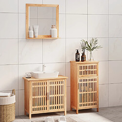 vidaXL Ensemble de meubles de salle de bain 3 pcs Bois massif de noyer