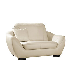 La Maison Du Canapé Fauteuil Cuir JULIETTA Beige 