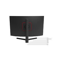 Smart Tech Ecran PC 27" (68cm) incurvé 1500 R, Dalle VA, Résolution 2560*1440 165 Hz, 1ms, HDMI 2.1, USB, G-Sync