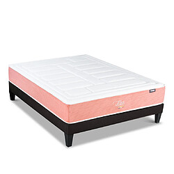 Bellecour Ensemble Lilas Ensemble LILAS 140x200 cm | Matelas Mémoire de forme + Sommier Bois