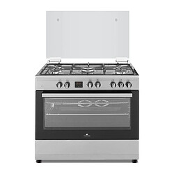 CONTINENTAL EDISON Cuisiniere piano four multifonctions catalyse 100L affichage digital L90 xH 85 cm INOX