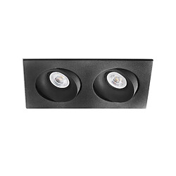 Faro Barcelona Downlight encastré noir inclinable 2x GU10