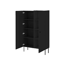 Acheter Bestmobilier Lavaggi - buffet haut - noir - 166 cm