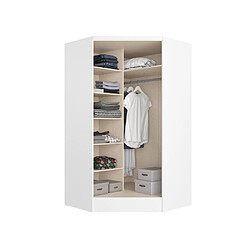 Acheter Vente-Unique Armoire d'angle 2 portes - L101 cm - Blanc - AURALI