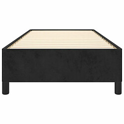 Maison Chic Lit adulte - Lit simple Cadre de lit,Structure du lit Contemporain Noir 90x200 cm Velours -MN59175 pas cher