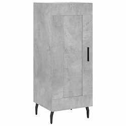 Maison Chic Buffet,Meuble de Rangement,commode pour salon,Cuisine Gris béton 34,5x34x180 cm Bois d'ingénierie -MN88303 pas cher