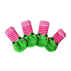 4 Chaussettes De Chien De Chiot De Chat Mignon De Compagnie De Chien De Protection Antidérapante De Patte Chaussettes de protection respirantes pour pieds de chat pour animaux de compagnie S M L