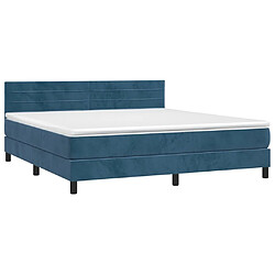 Avis Sommier à lattes LED,Cadre à lattes de lit avec matelas pour Adulte Bleu foncé 160x200 cm -MN87846