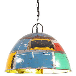 vidaXL Lampe suspendue industrielle vintage 25W Multicolore Rond 41 cm