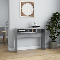 Avis Maison Chic Table console | Meuble d'entrée | Table d'appoint Gris béton 105x30x80 cm Aggloméré -GKD30670