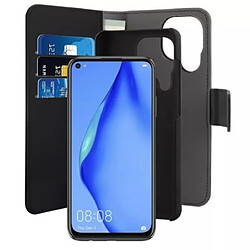 PURO Étui pour Huawei P40 Lite Folio 2 en 1 avec Coque Magnétique et Porte-cartes Noir