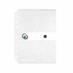 Herlitz 11293818 Lot de 6 pochettes porte-documents A5 en plastique avec bouton pression (Transparent)