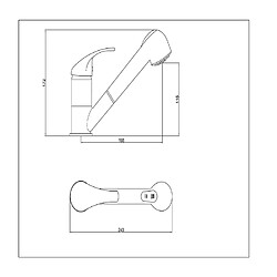 ROUSSEAU 4051631 Mitigeur Évier Bago Chromé,