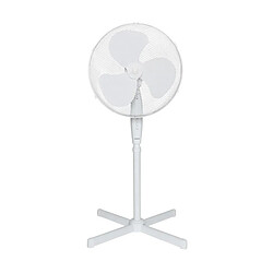 Ventilateur sur pied OCEANIC - 45W - Diametre 40 cm - Hauteur reglable - Oscillation - Blanc