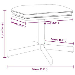 vidaXL Repose-pied Rose 60x60x36 cm Velours pas cher