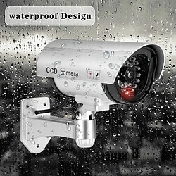 Riff RF-IR1 CCTV IR caméra factice de sécurité extérieure pour la maison avec lumière rouge clignotante 2x pile AA blanc