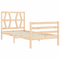 Acheter vidaXL Cadre de lit sans matelas 90x200 cm bois massif