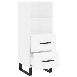 Maison Chic Buffet,Meuble de Rangement,commode pour salon,Cuisine blanc 34,5x34x90 cm bois d'ingénierie -MN73737 pas cher