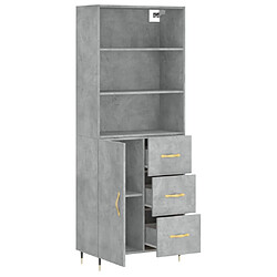 Acheter Maison Chic Buffet,Meuble de Rangement,commode pour salon,Cuisine Gris béton 69,5x34x180 cm Bois d'ingénierie -MN86537