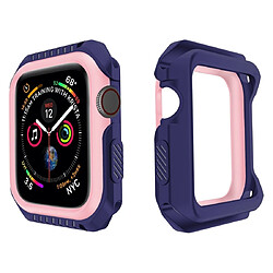 Wewoo Étui de protection bicolore antichoc Smart Watch pour Apple série 338 mm rose bleu 