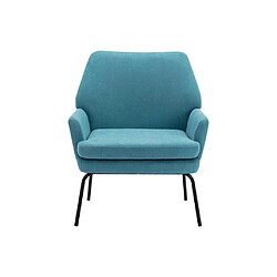 Vente-Unique Fauteuil en tissu bleu PALMARELO