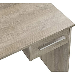 Avis Pegane Bureau en mélamine coloris chêne - Longueur 90 x profondeur 50 x Hauteur 75 cm