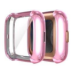 Wewoo Boîtier de montre Housse en TPU à couverture totale pour Fitbit Versa 2 rose 