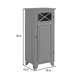 Acheter Teamson Home Armoire De Plancher Dawson Avec 1 Porte Gris EHF-6834G