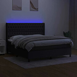 Avis Sommier à lattes,Cadre à lattes de lit pour Adulte matelas et LED Noir 160x200 cm Tissu -MN80499