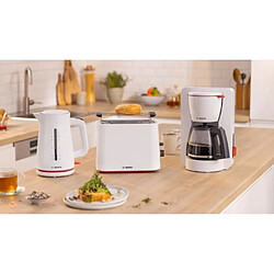 Cafetiere Filtre - BOSCH - TKA3M131 MyMoment - Blanche - verseuse verre - fonction Aroma Plus - maintien au chaud jusqu'a 60 min