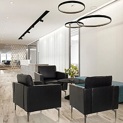 Avis Fauteuil lounge / Canapé une place BAVERO PU noir hjh OFFICE