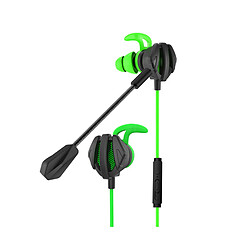 LUUCOZK Écouteurs intra-auriculaires filaires sans fil avec microphone - Vert 