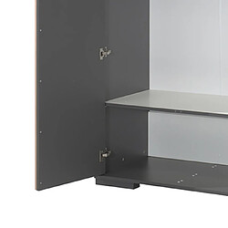 Acheter Mes Armoire 3 portes anthracite et naturel - BILLY