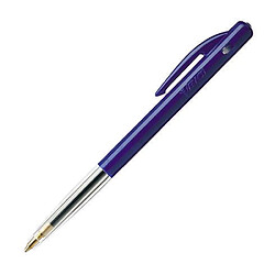 Stylo bille Bic M10 rétractable 0,5 mm - bleu - Lot de 50