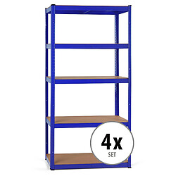 4x Set Stagecaptain HR-175 BU Heavyrack étagère de hangar planche en bois Bleu