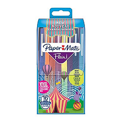 Paper Mate Stylo feutre Papermate Flair Carnaval écriture moyenne - Pochette de 16 couleurs assorties