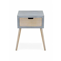 Paris Prix Table de Chevet Scandinave 1 Tiroir Kim 60cm Gris