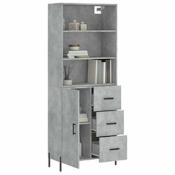 Avis Maison Chic Buffet,Meuble de Rangement,commode pour salon,Cuisine Gris béton 69,5x34x180 cm Bois d'ingénierie -MN39513