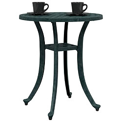 Avis vidaXL Table de jardin vert Ø48x53 cm aluminium coulé