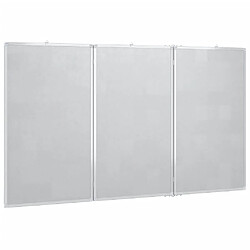 Avis vidaXL Tableau blanc magnétique pliable 180x80x1,7 cm aluminium