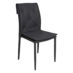 Alter Chaise moderne en éco-cuir, pour salle à manger, cuisine ou salon, cm 44x44h91, Assise h cm 53, Couleur Gris