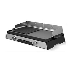 Plancha électrique 2200w plaque inox 52 x 31.5cm - PLANCHADUO2200 - KITCHEN CHEF