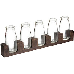 Hanah Home Soliflore en bois et verre Candy.