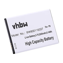 vhbw Li-Ion batterie 2200mAh (3.7V) pour téléphone portable mobil smartphone Cubot P9