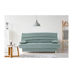 Clic clac 3 places LIV 20 - Tissu Soro vert amande - Couchage 125x190 cm - Avec coussins - L193 x P95 x H93 cm